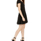 B. Darlin Junior's Scalloped Skater Dress Black Size 7-8