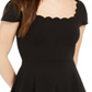 B. Darlin Junior's Scalloped Skater Dress Black Size 7-8