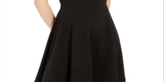 B. Darlin Junior's Scalloped Skater Dress Black Size 7-8