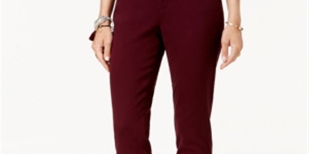 Style & Co Women's Curvy Fit Skinny Jeans Red Size 6 PetiteM