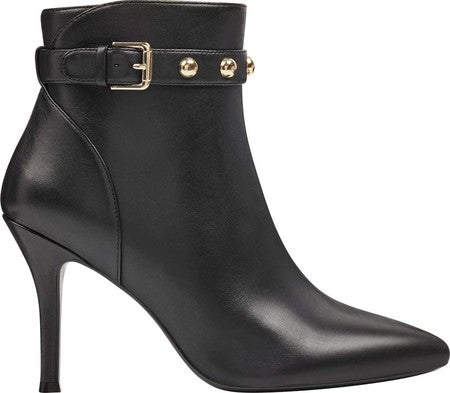 Nine West Women's Fatrina Leather Bootie Black Size 8.5 M