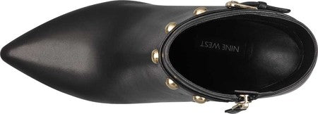 Nine West Women's Fatrina Leather Bootie Black Size 8.5 M
