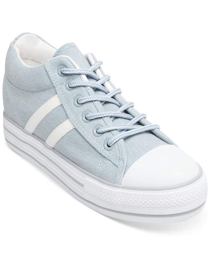 Madden Girl Women's Lace up Fashion Sneakers White Size 8 M
