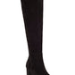 INC International Concepts Women's Radella Wide Calf Leather Knee High Boots Black Size 8.5 M