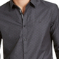 Calvin Klein Men's Regular Fit Stretch Textured Dot Dobby Shirt Black Size M