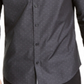 Calvin Klein Men's Regular Fit Stretch Textured Dot Dobby Shirt Black Size M