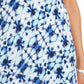 JM Collection Women's Printed MIDI Skirt Blue Size M