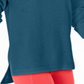 Ideology Women's Cold-Shoulder Vented Top Blue  Size L