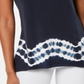 Ideology Women's Tie Dyed Split Back Top Blue Size X-Small