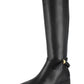 Nanette Lepore Women's Margaux Leather Pull on Riding Boots Black Size 8.5 M