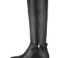Nanette Lepore Women's Margaux Leather Pull on Riding Boots Black Size 8.5 M