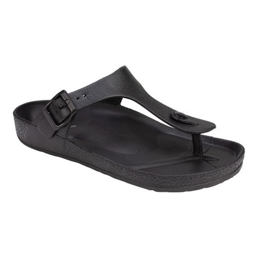 White Mountain Women's Cadella Thong Sandal Black Size 6 M