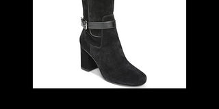 Franco Sarto Women's Knoll Suede Closed Toe Knee High Fashion Boots Black Size 5.5 M