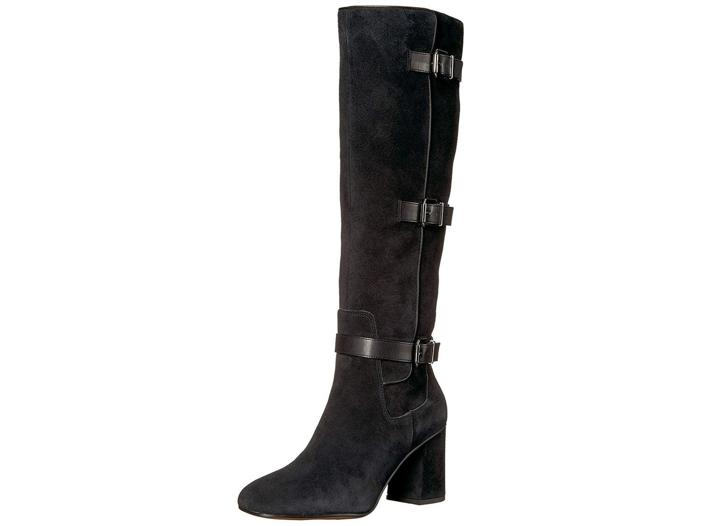 Franco Sarto Women's Knoll Suede Closed Toe Knee High Fashion Boots Black Size 5.5 M