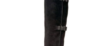 Franco Sarto Women's Knoll Suede Closed Toe Knee High Fashion Boots Black Size 5.5 M