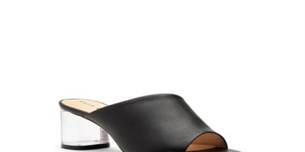 Katy Perry Women's the Landen Faux Leather Block Heel Dress Heels Black Size 10M