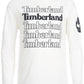 Timberland Boy's Stacked Logo Long Sleeve Tee White Size X-Large