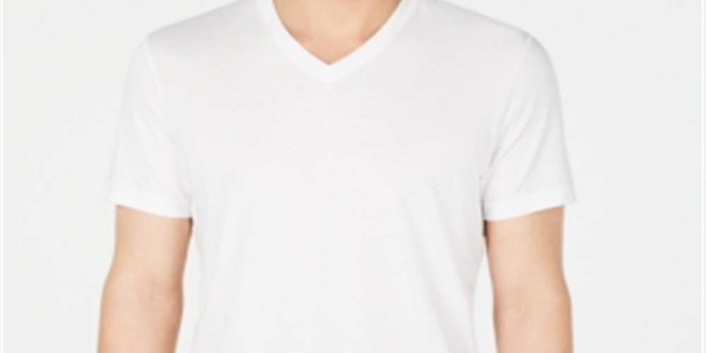 INC International Concepts Men's Heathered T-Shirt White Size Large