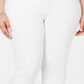 INC International Concepts Women's Plus Cropped Boyfriend Jeans White Size 16W