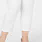 INC International Concepts Women's Plus Cropped Boyfriend Jeans White Size 16W