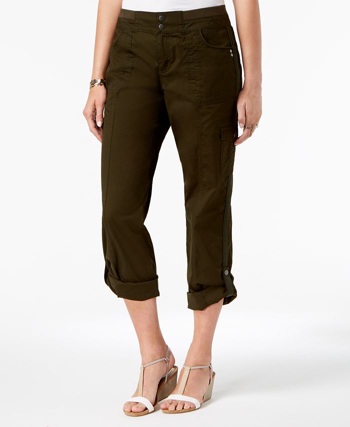 Style & Co Women's Convertible Cargo Pants Black Size 2