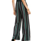 INC International Concepts Women's Zippered Striped Wide Leg Pants Black Size 2