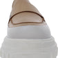 Steve Madden Women's Flossie Leather Slip on Loafers White Size 10 M