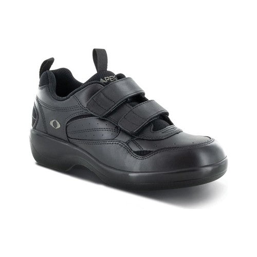 Apex Women's Leather Double Strap Active Walke Shoes Black Size 10 XW