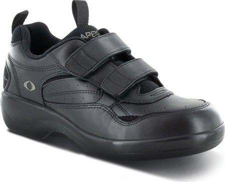 Apex Women's Leather Double Strap Active Walke Shoes Black Size 10 XW