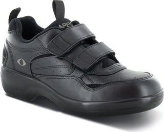 Apex Women's Leather Double Strap Active Walke Shoes Black Size 10 XW
