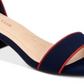 Charter Club Women's Ruue Fabric Open Toe Casual Slingback Sandals Navy Size 9.5 M