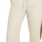 Charter Club Women's Linen Capri Tie Waist Pants Brown Size XX-Large