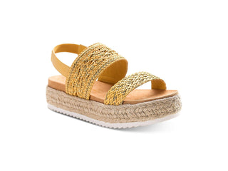 American Rag Women's Karli Fabric Open Toe Casual Espadrille Sandals Yellow Size 9 M