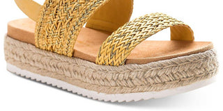 American Rag Women's Karli Fabric Open Toe Casual Espadrille Sandals Yellow Size 9 M
