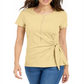 Style & Co Women's Side Tie Top Yellow Size Small