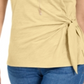 Style & Co Women's Side Tie Top Yellow Size Small