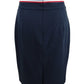 Tommy Hilfiger Women's Notched Waist Striped Trim Skirt Blue Size 6