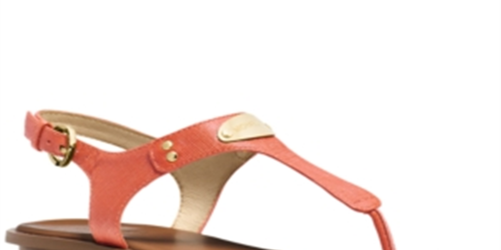 Michael Kors Women's Plate Thong Sandals Pink Size 9.5M