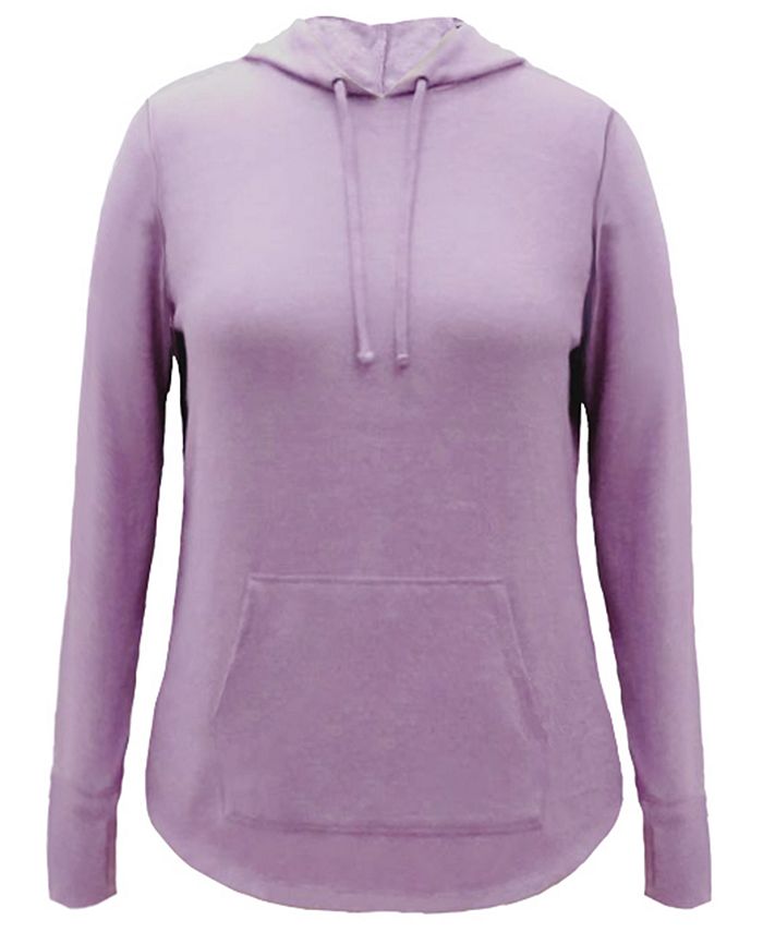 Ideology Women's Hooded Comfy Sweatshirt Pink Size X-Large