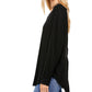 Free People Women's Low Back Long Sleeve Jewel Neck Top Black Size Small
