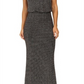 Calvin Klein Women's Metallic Blouson Gown Black  Size 14