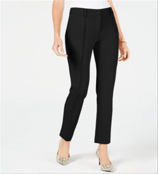 Alfani Women's Ponte Casual Trouser Pants Black Size 10