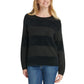 DKNY Women's Striped Sweater Black Size S
