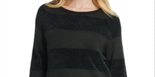 DKNY Women's Striped Sweater Black Size S