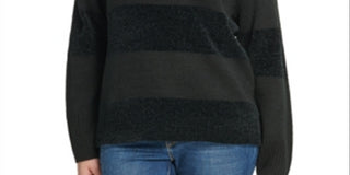 DKNY Women's Striped Sweater Black Size S