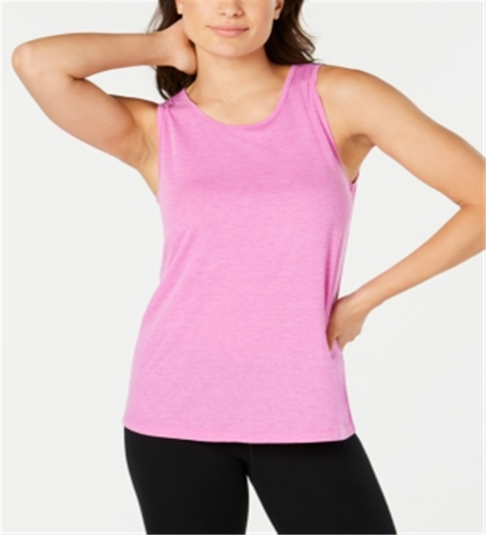 Ideology Women's Mesh Back Tank Top Purple Size XX-Large