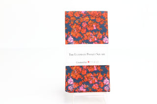 Men's Pocket Square Glen Floral Not Applicable Orange Size Regular
