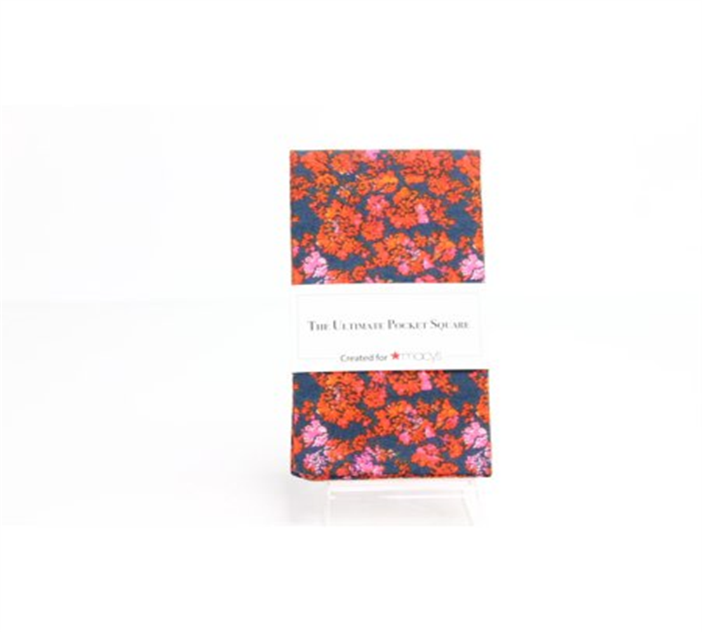 Men's Pocket Square Glen Floral Not Applicable Orange Size Regular