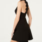 19 Cooper Women's Halter Lack Back Party Dress Black Size Small