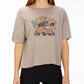 Hurley Junior's Cotton Van Vibes Graphic T-Shirt Brown Size Large